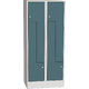 Horizontally Divided Steel Locker Šedomodrá - RAL 7031 Světle šedá - RAL 7035