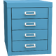 Office cabinet with drawers – A4 format Světle modrá - RAL 5012 Světle modrá - RAL 5012