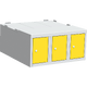 Podstavný box pod šatník Žlutá dopravní - RAL 1023 Světle šedá - RAL 7035