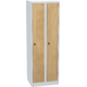 Metal locker laminate door - wood decor 180x60 Dekor - Bříza Světle šedá - RAL 7035
