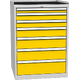 Workshop drawer cabinet for tools – 7 drawers Žlutá dopravní - RAL 1023 Světle šedá - RAL 7035