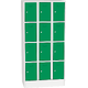 Steel Locker with Lockable Compartments Dopravní zelená - RAL 6024 Světle šedá - RAL 7035