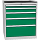 Workshop drawer cabinet for tools – 5 drawers Dopravní zelená - RAL 6024 Světle šedá - RAL 7035