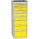 Workshop drawer cabinet for tools – 9 drawers Žlutá dopravní - RAL 1023 Světle šedá - RAL 7035