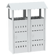 Dvojtý venkovní odpadkový koš na běžný nebo recyklovaný odpad - 2 x 50 l Světle šedá - RAL 7035 Světle šedá - RAL 7035