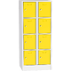 Steel Locker with Lockable Compartments Žlutá dopravní - RAL 1023 Světle šedá - RAL 7035