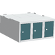 Podstavný box pod šatník Šedomodrá - RAL 7031 Světle šedá - RAL 7035