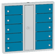 Locker for charging mobile devices with USB ports Světle modrá - RAL 5012 Světle šedá - RAL 7035