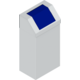 Recycling bin with lid Ultramarínová - RAL 5002 Světle šedá - RAL 7035