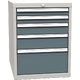 Basic container with 5 drawers Šedomodrá - RAL 7031 Světle šedá - RAL 7035
