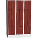Space-saving metal “Z” locker with compact laminate doors Dekor - Třešeň Světle šedá - RAL 7035