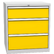 Drawer container with 3 drawers Žlutá dopravní - RAL 1023 Světle šedá - RAL 7035