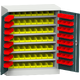Workshop cabinet with plastic boxes