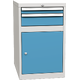 Basic combined container with 1 door, 1 shelf and 2 drawers