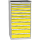 Workshop drawer cabinet for tools – 11 drawers Žlutá dopravní - RAL 1023 Světle šedá - RAL 7035