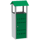 Venkovní odpadkový koš na běžný nebo recyklovaný odpad - 50 l Dopravní zelená - RAL 6024 Světle šedá - RAL 7035