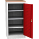 Workshop tool cupboard with beech worktop Ohnivě červená - RAL 3000 Světle šedá - RAL 7035