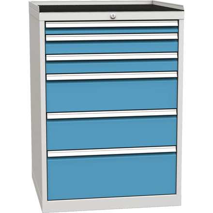 Workshop drawer cabinet for tools – 6 drawers