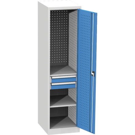 Universeller Werkstattschrank (Variante C – mit Fachböden und Schubladen)