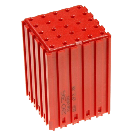 Kunststoffbett CNC mit dem Zylinderschaft in der Länge von 2,35 mm