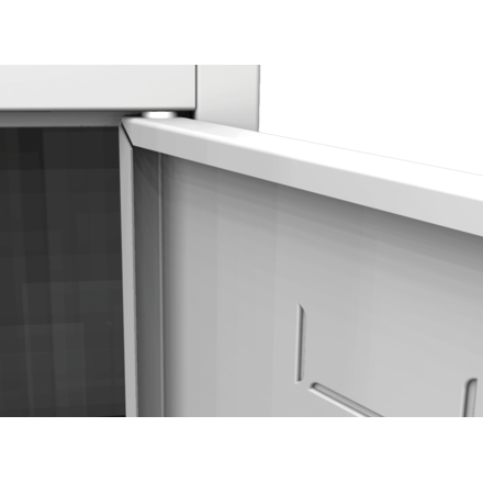 Universal-Schrank mit 4 Auszugsrahmen zum Aufhängen von A4-Ordnern + 1 Fachboden