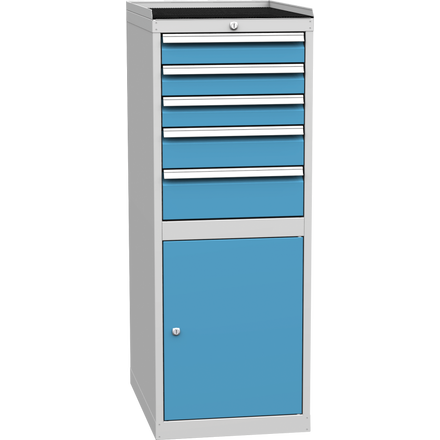 Base-Container mit 1 Tür, 2 Fachboden und 5 Schubladen