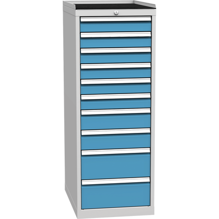 Workshop drawer cabinet for tools – 10 drawers