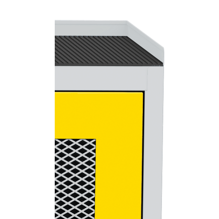 Cupboard for the storage of chemicals