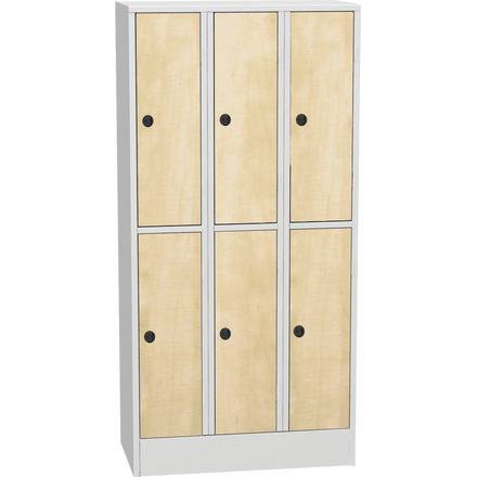 Triple-tier laminate steel locker