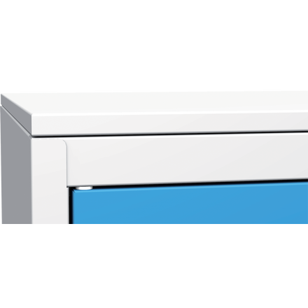 Workshop tool cupboard with laminate worktop
