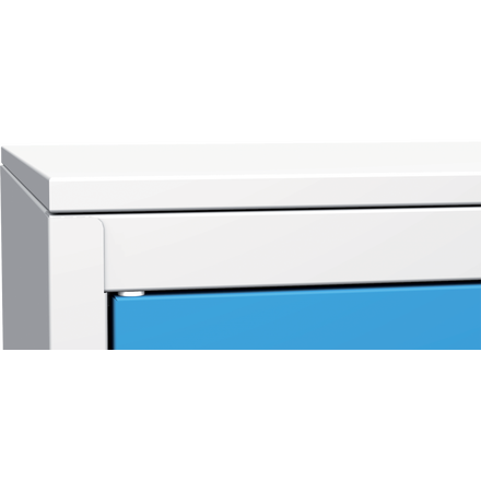 Armoire d'atelier universelle (505 mm) avec perforation DVB, 2 tiroirs, 2 étagères