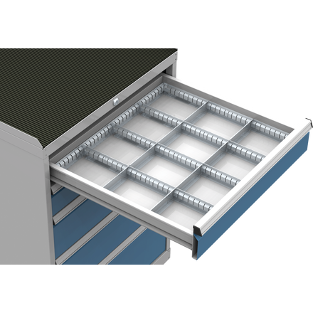 Universal Workshop Cabinet (505 mm) w/ DVB perforation, 2 drawers, 2 shelves