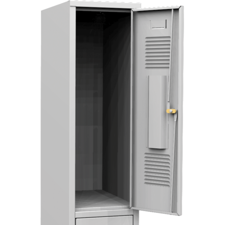 Dílenská skříň na nářadí s horní bukovou deskou - 1 dveře, 2 police, 1 zásuvka