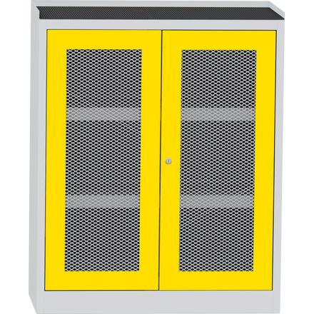 Niedriger Chemikalienschrank mit Lüftungstüren, zweiflügelig