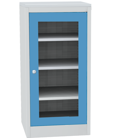 Workshop tool cupboard with laminate worktop