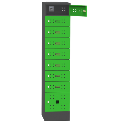 Ladeschrank für mobile Geräte ohne USB-Anschlüsse (Smartphone, Tablet, Notebook)