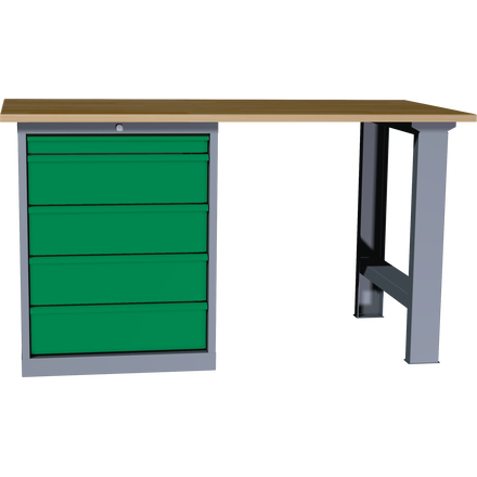 Werkbank-Set der Serie Economy SET_EPS_11 (25 mm Buchenarbeitsplatte)