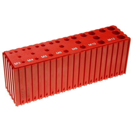 Kunststoffbox zur Aufbewahrung von Gewindebohrern