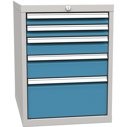 Basic container with 5 drawers