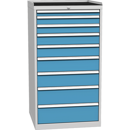 Workshop drawer cabinet for tools – 9 drawers