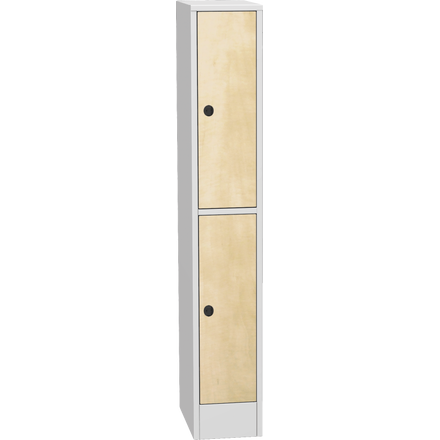 Horizontálně dělená šatní skříň s laminovanými dveřmi