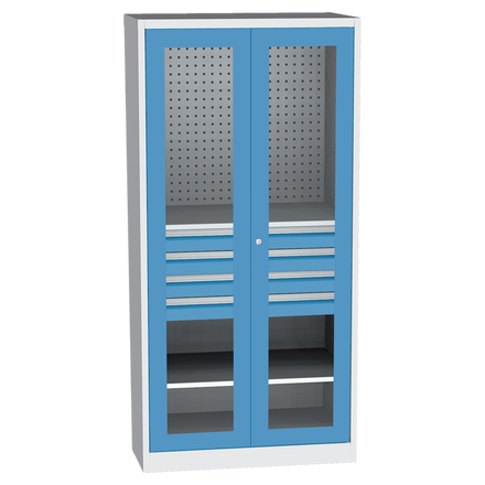 Heavy-duty SPD Universal Workshop Cabinet w/ DVB perforation, 4 drawers, 2 shelves