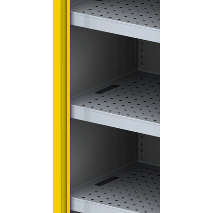 Cupboard for the storage of chemicals