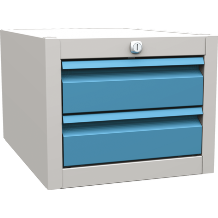 Suspended container for MTS assembly workbenches – 2 drawer