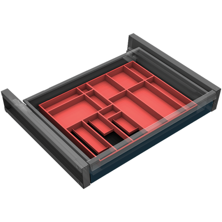 Innenaufteilung der Kunststoffschublade