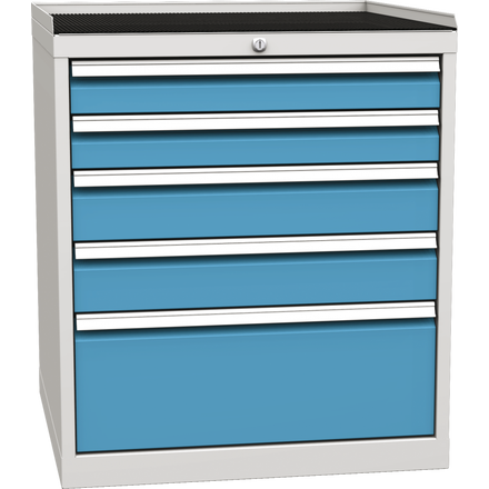 Workshop drawer cabinet for tools – 5 drawers