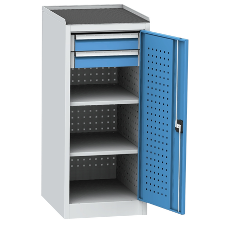 Universeller Werkstattschrank (Variante C – mit Fachböden und Schubladen)