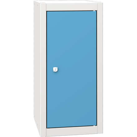 Single-door central cabinet for DPJ workbenches – 1 door, 1 shelf