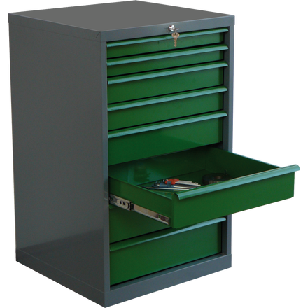 Basic combined container with 1 door, 1 shelf and 2 drawers