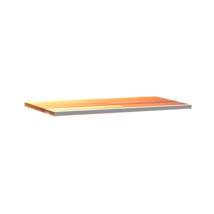 Beech board 40 mm sheet metal front edge stainless